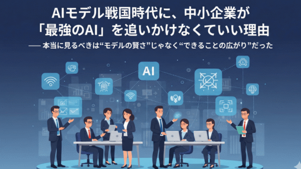 AIモデル戦国時代に、中小企業が「最強のAI」を追いかけなくていい理由 ── 本当に見るべきはモデルの賢さじゃなくできることの広がりだった