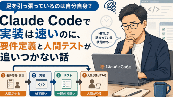 「足を引っ張っているのは自分自身？」─Claude Codeで実装は速いのに、要件定義と人間テストが追いつかない話